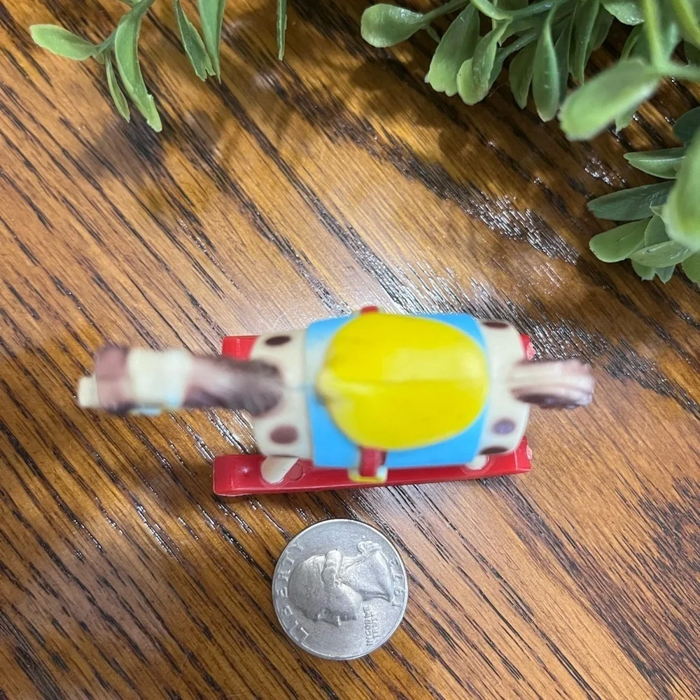 Miniature Dollhouse Rocking Horse Wilton Cake‎ Topper Toy Plastic Figurine HK